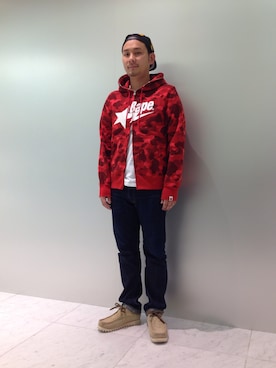 「A BATHING APE（アベイシングエイプ）のアイテム（腕時計）」を使った、古谷幸多さん（メンズ・174cm）の冬コーディネート