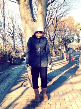 「冬のSALEで買いました！（アウター）」｜「アイテム（その他アウター）」を使った、りさん（レディース・163cm）の冬コーディネート