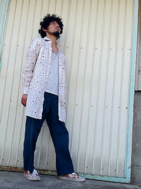 「Ryoji Okada（リョウジオカダ）のアイテム」を使った、salsichaさん（メンズ・175cm）の春コーディネート