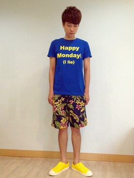 「plain-me（プレインミー）のアイテム」を使った、Kyo先生さん（メンズ・178cm）の夏コーディネート