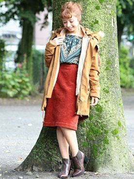 「アイテム（MA-1）」を使った、ROSE BUD本社 STAFFさん（レディース・153cm）の夏コーディネート