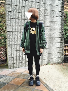 「アイテム（ジャージ）」を使った、みみみさん（レディース・153cm・20代）の秋コーディネート