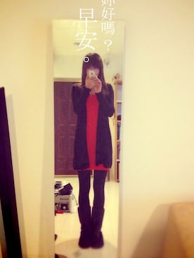 「H&M（エイチ・アンド・エム）のアイテム（ダッフルコート）」を使った、女王さん（レディース・168cm）の冬コーディネート