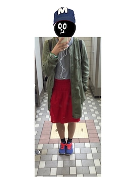 「アイテム（アナログ腕時計、ピンク系）」を使った、にょろさん（レディース・158cm）の秋コーディネート