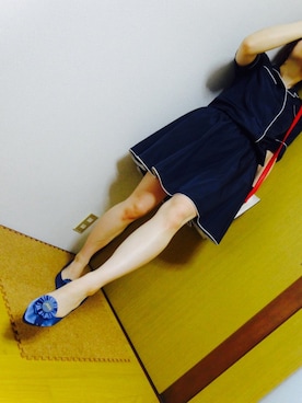 「merry jenny（メリージェニー）のアイテム（バレエシューズ）」を使った、merciさん（レディース・158cm）の夏コーディネート