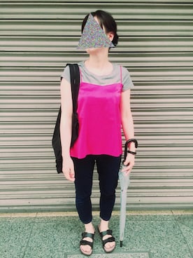 「IamI in fact…」｜「アイテム（パンツ）」を使った、merciさん（レディース・158cm）の夏コーディネート