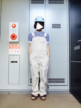 「MHL.（エムエイチエル）のアイテム（オールインワン・サロペット）」を使った、m.さん（レディース・152cm）の夏コーディネート