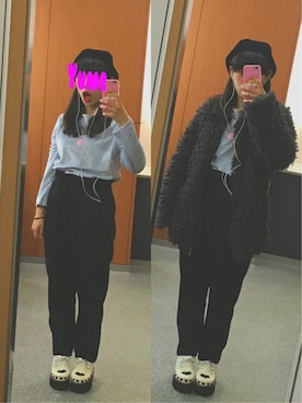 「ohotoro」｜「アイテム（PC・スマホグッズ/家電）」を使った、Yumeko さん（レディース・154cm）の秋コーディネート