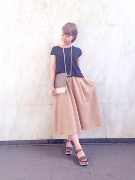 「厚底」｜zkさん（レディース・158cm）の夏コーディネート