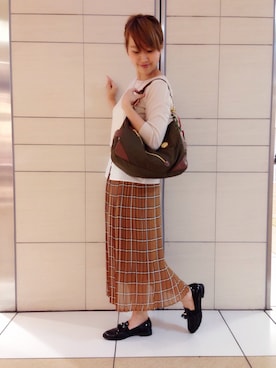 「Orobianco（オロビアンコ）のアイテム（バッグ）」を使った、zkさん（レディース・158cm）の夏コーディネート