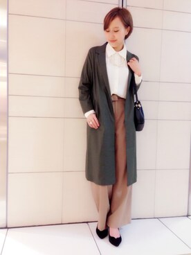 「KATHARINE ROSS（キャサリンロス）のアイテム（チェスターコート）」を使った、zkさん（レディース・158cm）の夏コーディネート