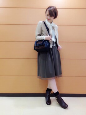 「KATHARINE ROSS（キャサリンロス）のアイテム（ブルゾン）」を使った、zkさん（レディース・158cm）の秋コーディネート