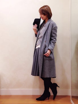 「KATHARINE ROSS（キャサリンロス）のアイテム（その他アウター）」を使った、zkさん（レディース・158cm）の冬コーディネート