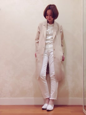 「ボーイフレンドデニム」｜zkさん（レディース・158cm）の冬コーディネート