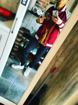 「FLIP THE SCRIPT（フリップザスクリプト）のアイテム（トップス）」を使った、hayakiさん（メンズ・174cm）の冬コーディネート
