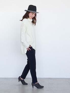 「アイテム（ブーティ）」を使った、NBB STAFF02さん（レディース・165cm）の秋コーディネート