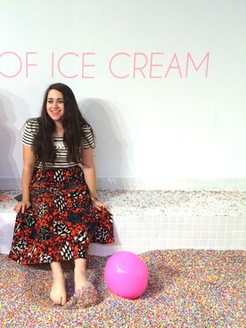 「stripes」｜「アイテム（アクセサリー）」を使った、Karenさん（レディース・157cm）の夏コーディネート