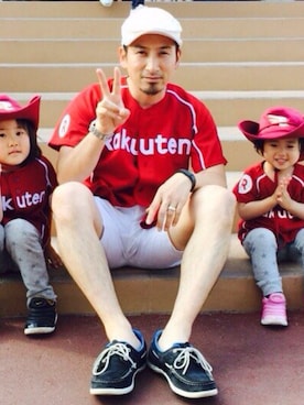 「アイテム（モカシン/デッキシューズ）」を使った、Shigehiro Onodaさん（メンズ・166cm・30代）の夏コーディネート