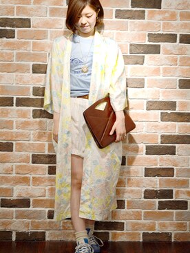 「アイテム（シャツワンピース）」を使った、古着屋JAMさん（レディース・166cm・20代）の夏コーディネート