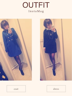 「ロイヤルブルー」｜「アイテム（その他アウター）」を使った、majyokaさん（レディース・153cm）の秋コーディネート