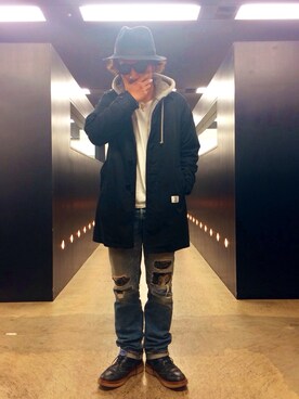 「tricker's」｜「アイテム（ステンカラーコート）」を使った、イニシャルBさん（メンズ・165cm）の秋コーディネート