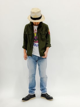 「challenger」｜「アイテム（ブーツ）」を使った、イニシャルBさん（メンズ・165cm）の夏コーディネート