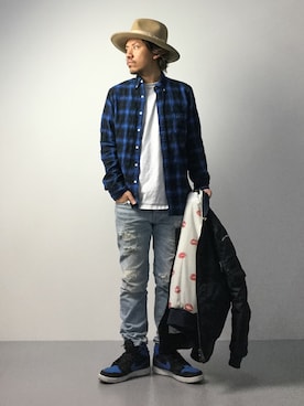 「EN ROUTE（アンルート）のアイテム（帽子）」を使った、イニシャルBさん（メンズ・165cm）の秋コーディネート