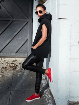 「HUDSON（ハドソン）のアイテム」を使った、Grasie Mercedesさん（レディース・173cm）の秋コーディネート