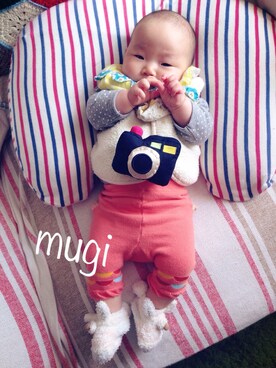 mugiさんの（gelato pique Baby＆Kids | ジェラートピケ　ベイビーアンドキッズ）を使ったコーディネート