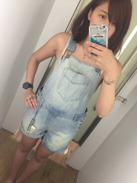 「ESPRIT（エスプリ）のアイテム（オールインワン・サロペット）」を使った、Hui Chin Luoさん（レディース・158cm）の夏コーディネート