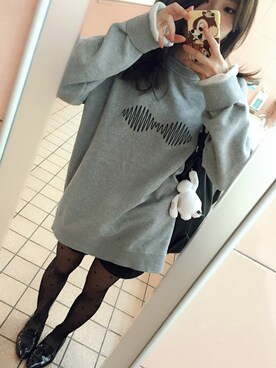 「LECIELBLEU」｜「アイテム（スウェット）」を使った、Mさん（レディース・157cm）の秋コーディネート