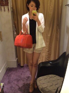 「Guess（ゲス）のアイテム（サンダル）」を使った、minako.tさん（レディース・160cm）の夏コーディネート