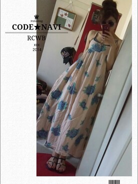 「RCWB（アールシーダブリュービー）のアイテム（ワンピース/ドレス）」を使った、NnF★K15さん（レディース・167cm）の夏コーディネート