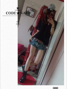 「RCWB（アールシーダブリュービー）のアイテム（ニットキャップ/ビーニー）」を使った、NnF★K15さん（レディース・167cm）の夏コーディネート