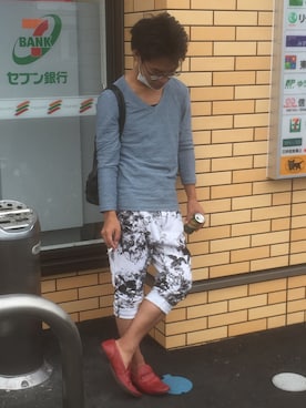 「TORNADO MART（トルネードマート）のアイテム（バッグ）」を使った、satoさん（メンズ・165cm）の夏コーディネート