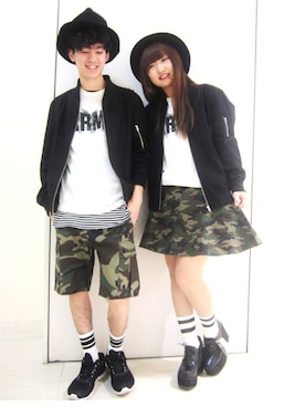 「カップルコーデ」｜シホさん（レディース・159cm）の春コーディネート