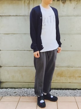 「JOHN SMEDLEY（ジョンスメドレー）のアイテム（カーディガン/ボレロ）」を使った、mune16さん（メンズ・170cm）の春コーディネート