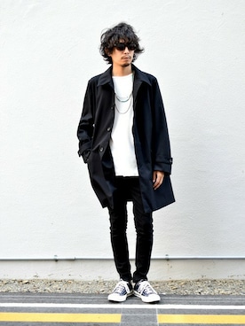 「LOUNGE LIZARD（ラウンジリザード）のアイテム」を使った、makotoasahinaさん（メンズ・170cm）の秋コーディネート