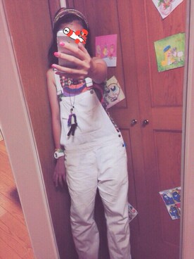 「SPINNS(スピンズ)のアイテム(サロペット/オーバーオール)」を使った、Nさん(レディース・160cm)の夏コーディネート