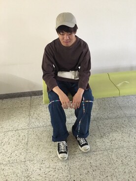 「CONVERSE（コンバース）のCONVERSE コンバース ジャック パーセル / JACK PURCEL（スニーカー）」を使った、16時さん（メンズ・172cm）の夏コーディネート