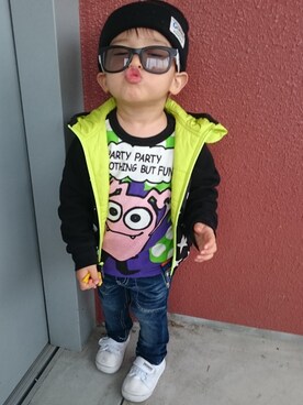 Haaa-Kunさん（キッズ・90cm）の冬コーディネート