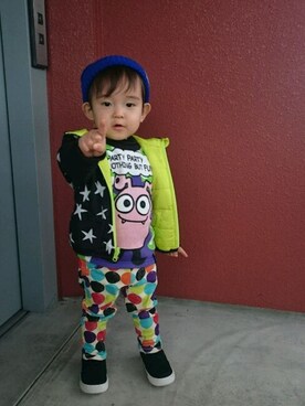 Haaa-Kunさん（キッズ・90cm）の冬コーディネート