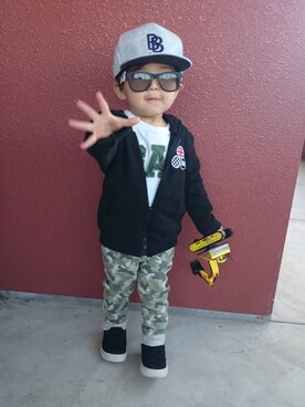 Haaa-Kunさん（キッズ・90cm）の春コーディネート