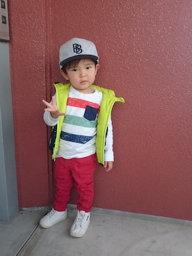 Haaa-Kunさん（キッズ・90cm）の春コーディネート