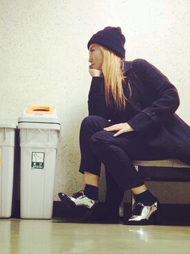 「G-STAR RAW（ジースターロゥ）のアイテム（ピーコート）」を使った、想死不好意思说さん（レディース・168cm）の秋コーディネート