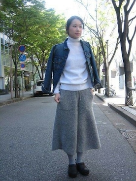 「iliann loeb（イリアンローヴ）のアイテム」を使った、KANEさん（レディース・160cm）の冬コーディネート