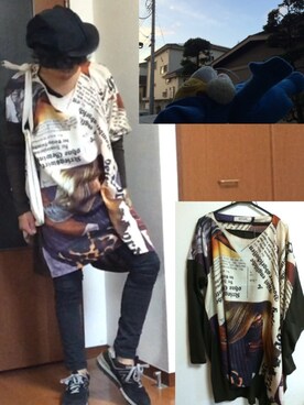 「MIFUNE（ミフネ）のアイテム（Tシャツ/カットソー）」を使った、ニャンちゅうさん（メンズ・167cm）の秋コーディネート