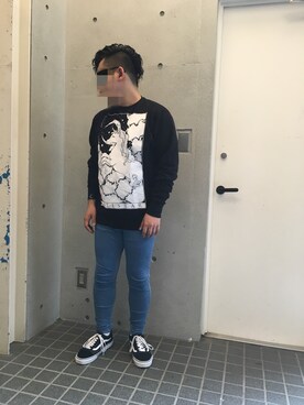 「KILL STAR（キルスター）のアイテム」を使った、Leonald Gallagherさん（メンズ・166cm）の春コーディネート