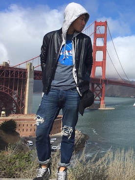 「5cm（ファイブシーエム）のアイテム（ジャケット/アウター）」を使った、Joeさん（メンズ・173cm）の秋コーディネート