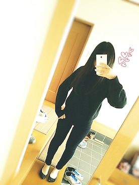 「黒ニット」｜ひろこさん（レディース・158cm）の秋コーディネート